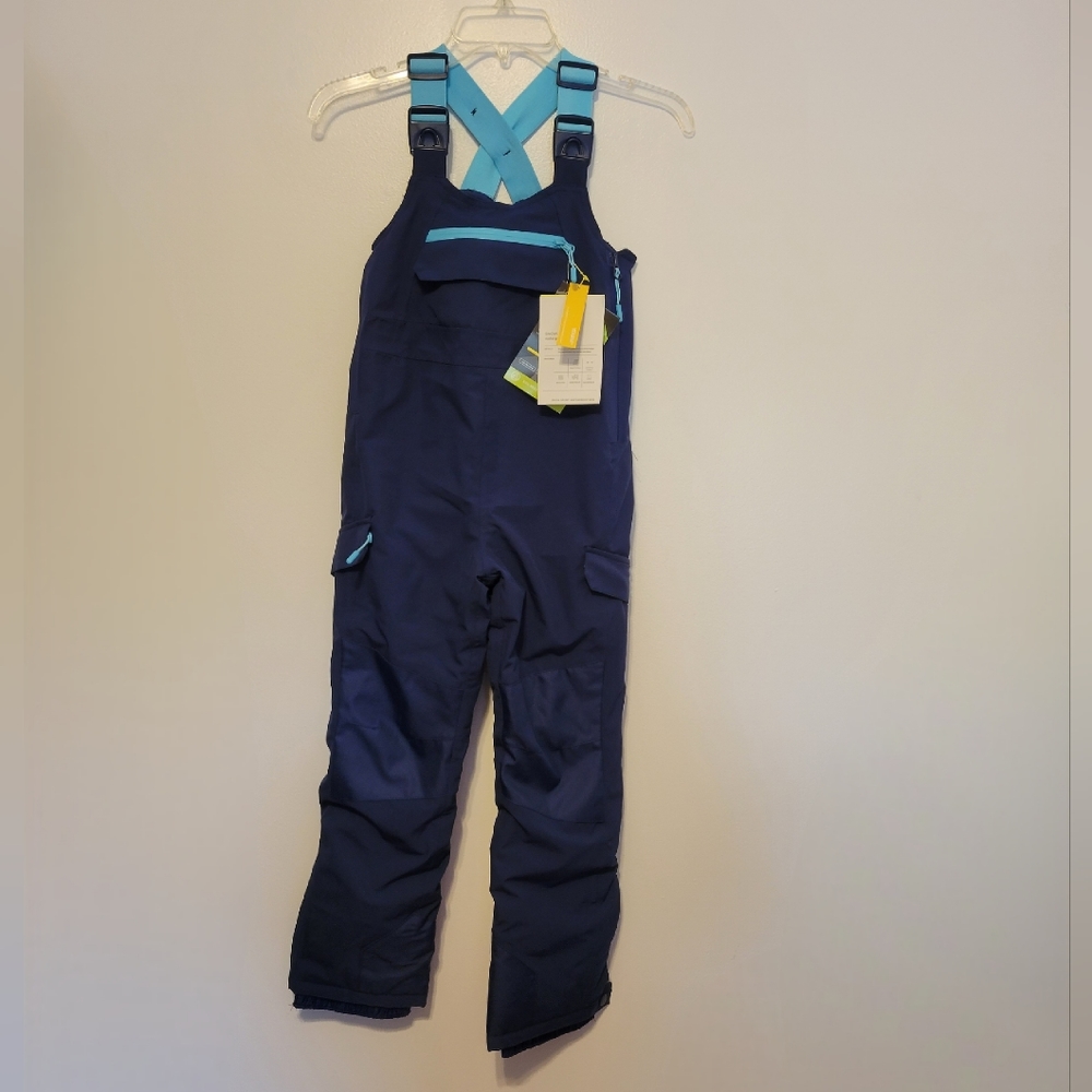 🎯nwt all in motion navy blue snow pants/bib overalls - Picture 4 of 7